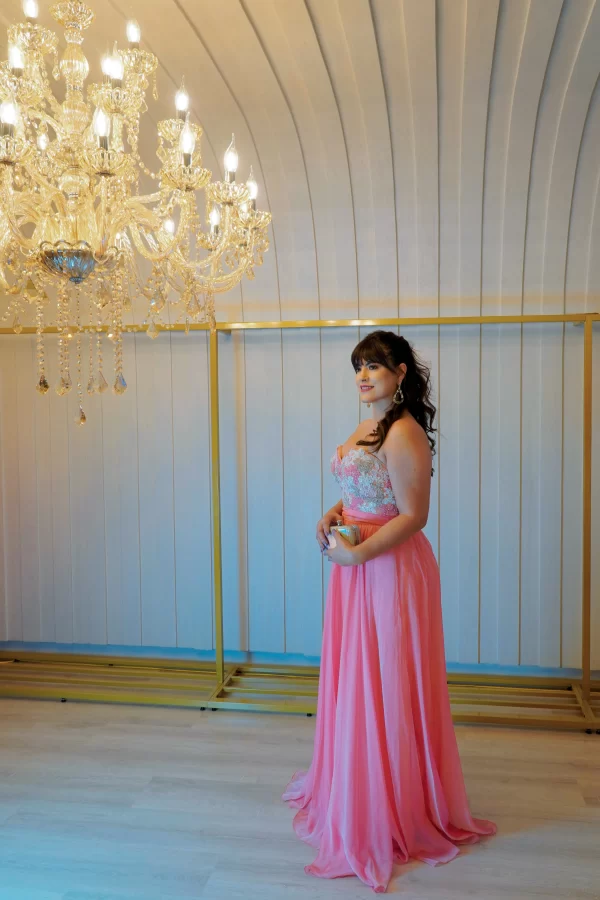 Vestido Longo Seda Tomara Caia Bordado