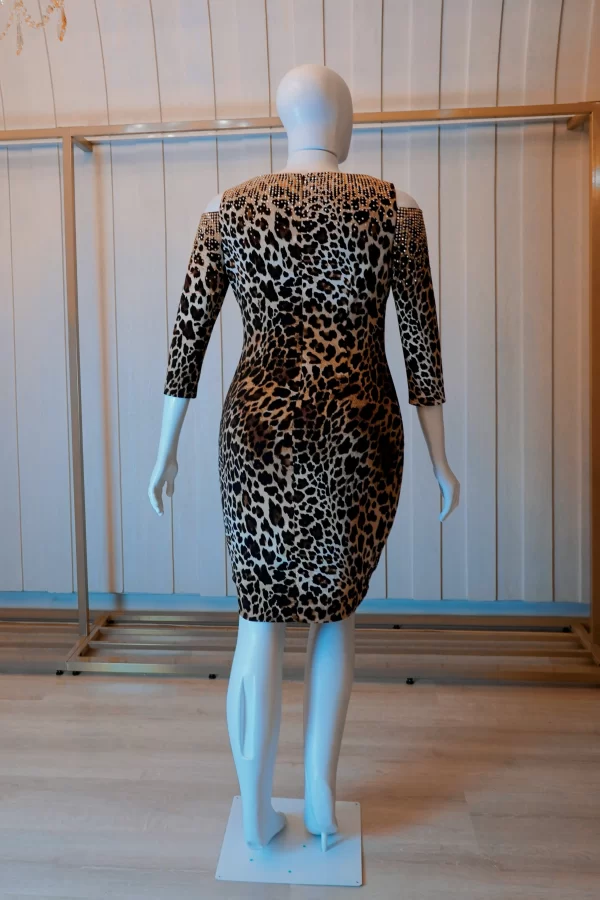 Vestido Midi Malha Fria Animal Print - Image 2