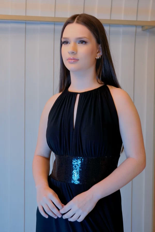 Vestido Longo Bordado Malha Fria - Image 2