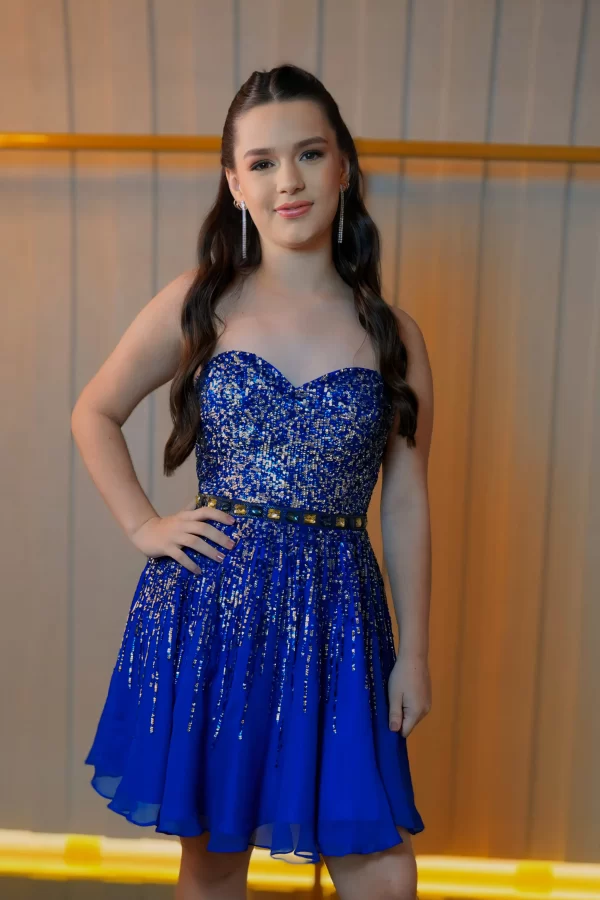 Vestido Curto De Tule